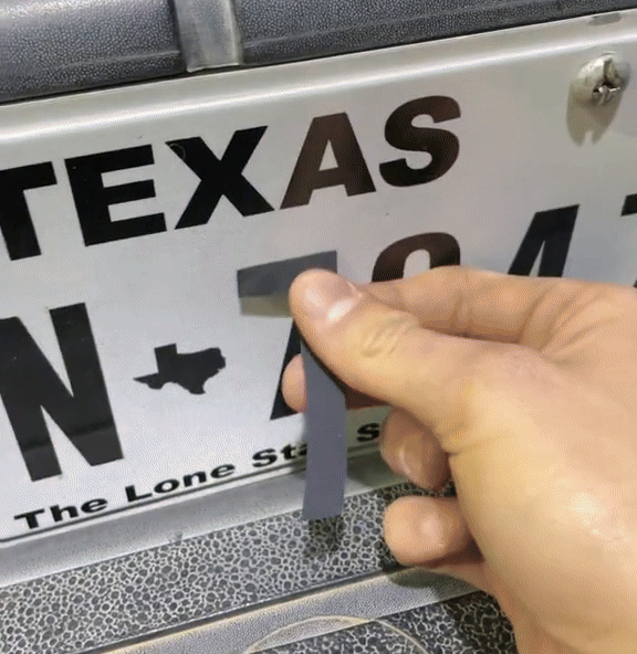 License Plate Number Reflective Invisible Digital Sticker